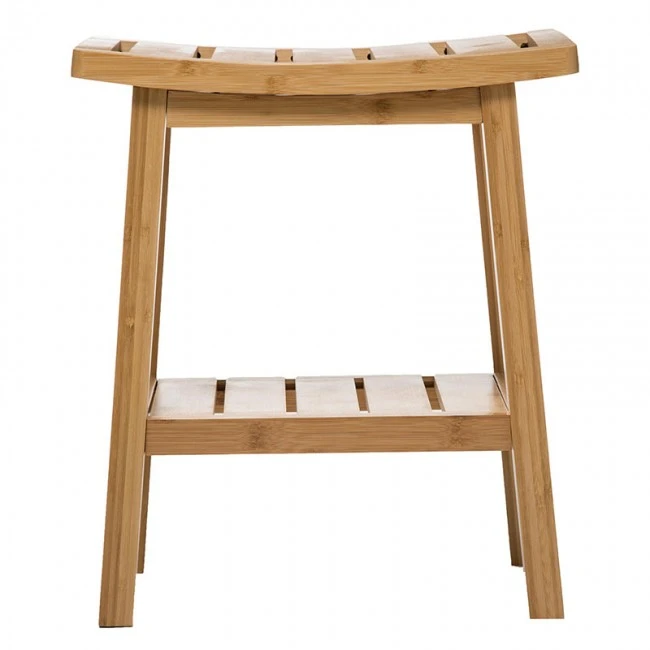 Stool Dael pakoworld bamboo natural color 39.5x25x46cm