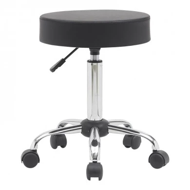 Office-work stool with wheels Uficio pakoworld pu in black shade 46x42x48-64cm