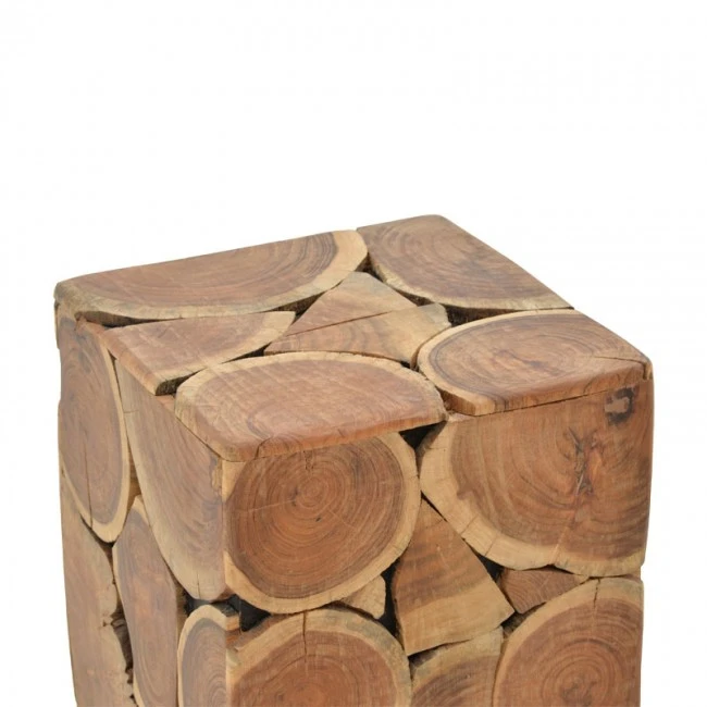 Stool Jaret pakoworld solid acacia wood natural 36x36x53cm