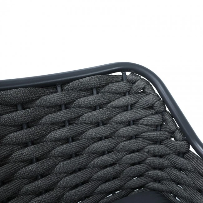 Zuki pakoworld aluminum bar stool stackable with gray frame and cushion 55x54x109cm