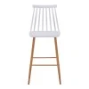Bar stool Aurora I pakoworld pp in white shade - natural metal leg 42x47x99cm