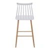 Bar stool Aurora I pakoworld pp in white shade - natural metal leg 42x47x99cm