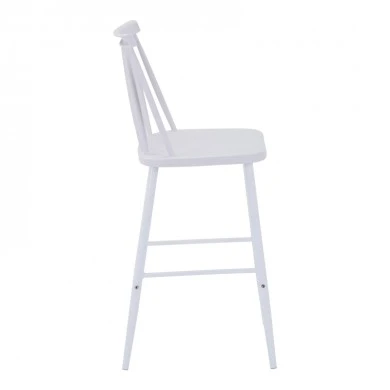 Bar stool Aurora I pakoworld pp in white shade - white metal leg 42x47x99cm
