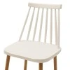 Bar stool Aurora pakoworld pp white-natural leg 42x47x109cm