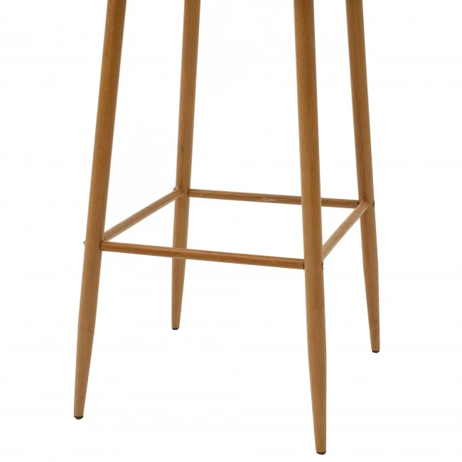 Bar stool Aurora pakoworld pp white-natural leg 42x47x109cm