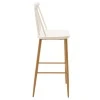 Bar stool Aurora pakoworld white pp-natural leg 42x49x109cm