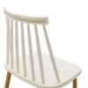 Bar stool Aurora pakoworld white pp-natural leg 42x49x109cm