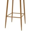 Bar stool Aurora pakoworld white pp-natural leg 42x49x109cm