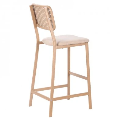 Bar stool Cecilia pakoworld metal natural-fabric beige