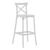 Bar stool Crossie pakoworld pp white 44x44x113cm