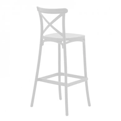 Bar stool Crossie pakoworld pp white 44x44x113cm