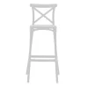 Bar stool Crossie pakoworld pp white 44x44x113cm