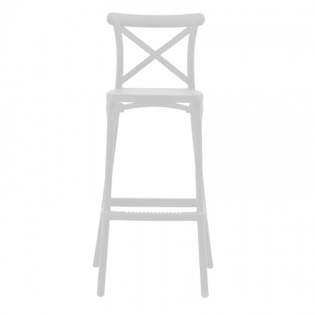 Bar stool Crossie pakoworld pp white 44x44x113cm