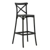 Bar stool Crossie pakoworld pp black 44x44x113cm