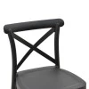 Bar stool Crossie pakoworld pp black 44x44x113cm