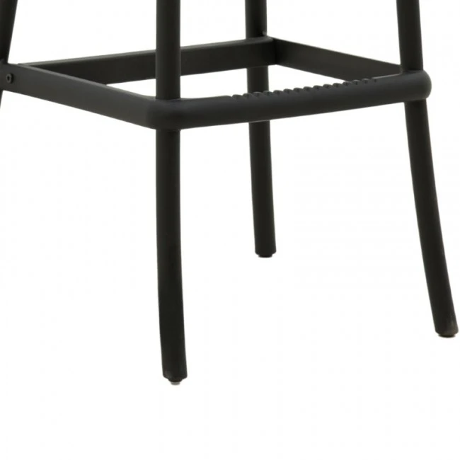 Bar stool Crossie pakoworld pp black 44x44x113cm