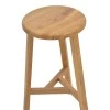 Bar stool Fabrio pakoworld elm wood in natural shade Φ38x71cm