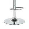Bar stool Fern pakoworld adjustable height PU white natural-chrome metal