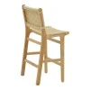 Bar stool Julien pakoworld natural rubberwood-natural rope 45x46x95cm