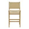 Bar stool Julien pakoworld natural rubberwood-natural rope 45x46x95cm