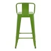 Σκαμπό μπαρ μεσαίου ύψους με πλάτη Utopia pakoworld μέταλλο σε πράσινη απόχρωση 42x42x86εκ