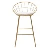 Seth pakoworld bar stool golden metal wire with white pvc cushion