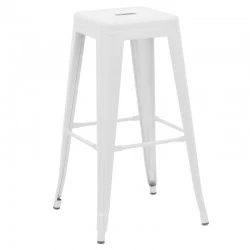 Bar stool Utopia pakoworld metal white 42x42x76cm