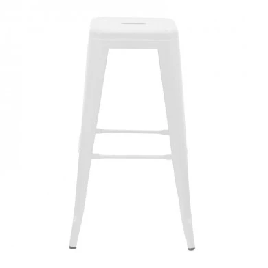 Bar stool Utopia pakoworld metal white 42x42x76cm