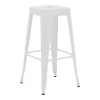 Bar stool Utopia pakoworld metal white matte 42x42x76cm