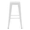 Bar stool Utopia pakoworld metal white matte 42x42x76cm
