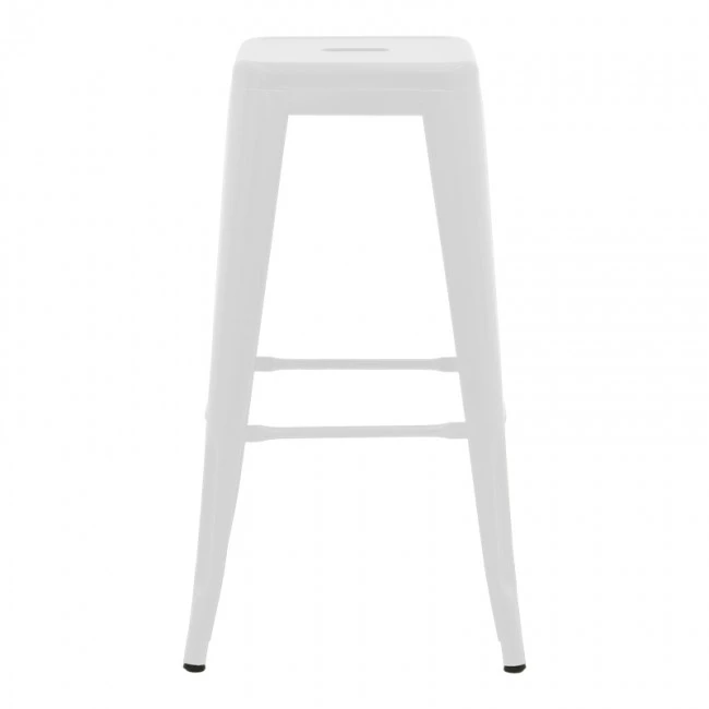 Bar stool Utopia pakoworld metal white matte 42x42x76cm