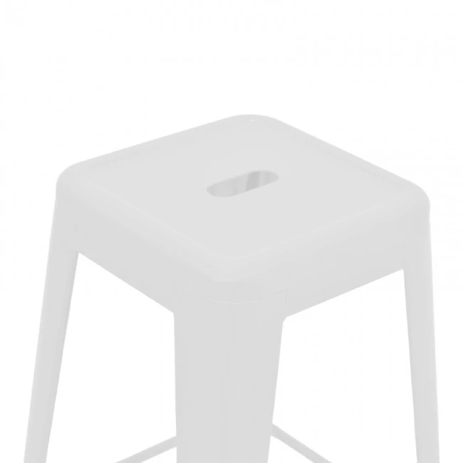 Bar stool Utopia pakoworld metal white matte 42x42x76cm