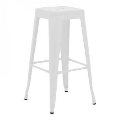 Bar stool Utopia pakoworld metal white matte 42x42x76cm