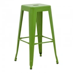 Bar stool Utopia pakoworld metal in green color 42x42x76cm