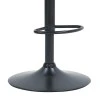 Bar stool Zero pakoworld folding gray fabric-wood walnut-metal black