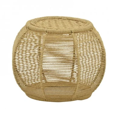 Stool-pouff Wanar Inart natural rope-iron D44x32cm