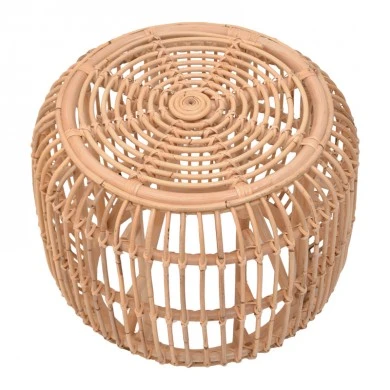 Rajesty pakoworld stool rattan in natural color D60x46cm