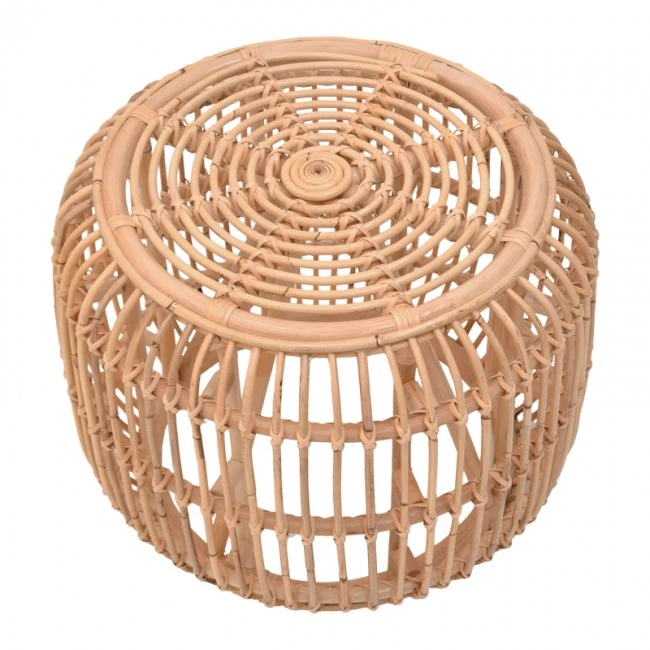 Rajesty pakoworld stool rattan in natural color D60x46cm