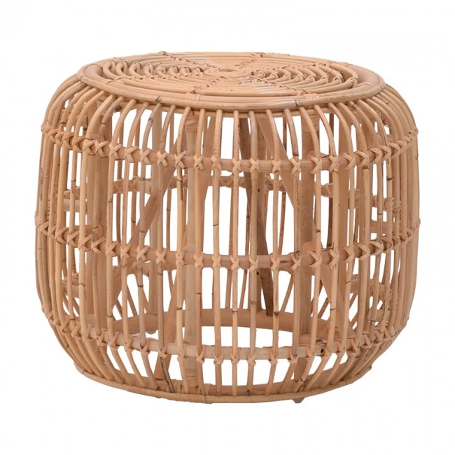 Rajesty pakoworld stool rattan in natural color D60x46cm