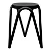 Stool Serzona pakoworld pp in black color D27x45.5cm