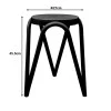 Stool Serzona pakoworld pp in black color D27x45.5cm