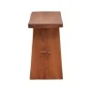 Shogun stool pakoworld teak wood in natural shade 46x28x46cm