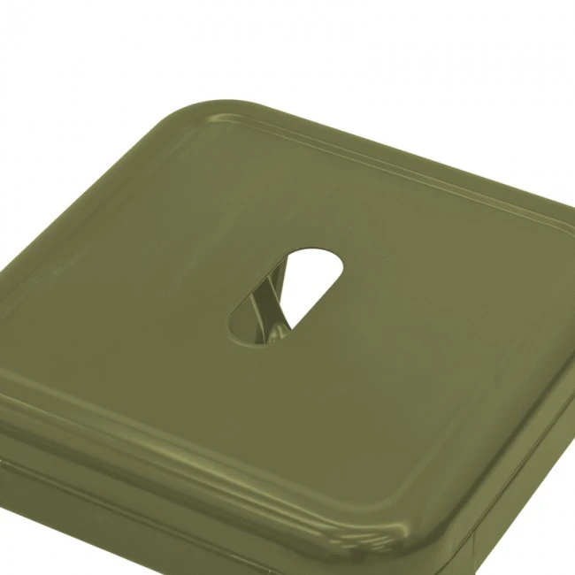 Σκαμπό Utopia pakoworld μέταλλο σε λαδί απόχρωση 30x30x45εκ