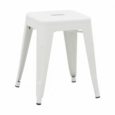 Stool Utopia pakoworld metal white matte 30x30x45cm