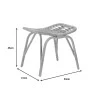 Vrebor stool pakoworld rattan in natural color 53x41x46cm