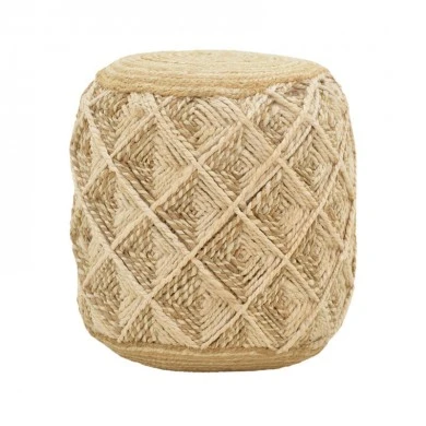 Stool Yton Inart beige 100% jute 40x40x40cm