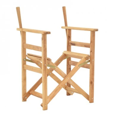 Director&#039;s armchair frame Kompa pakoworld solid beech wood in natural color 56.5x54x88cm