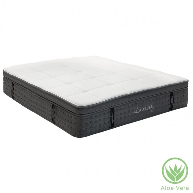 Mattress Luxury pakoworld pocket spring + gel memory foam + latex aloe vera 34-36cm 160x200cm