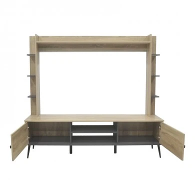 Tv set Zezan pakoworld in sonoma-dark grey color 182.5x40x162cm