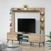 Tv set Zezan pakoworld in sonoma-dark grey color 182.5x40x162cm